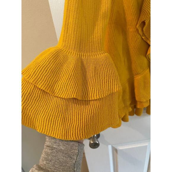 NWT Monroe & Main size medium ruffle tie front cardigan - Picture 8 of 10